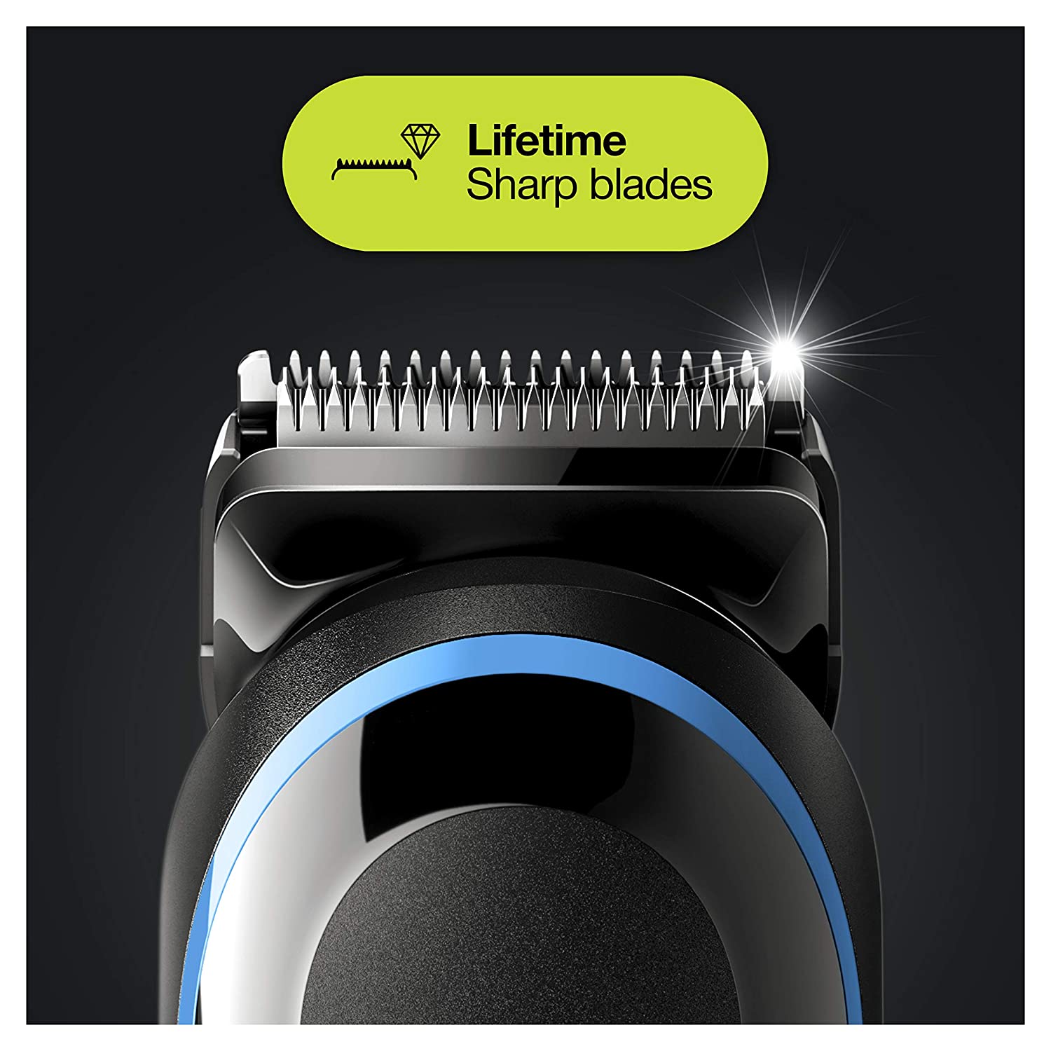 Braun All-in-one trimmer 5 for Face, Hair, and Body, Black/Blue MGK5280